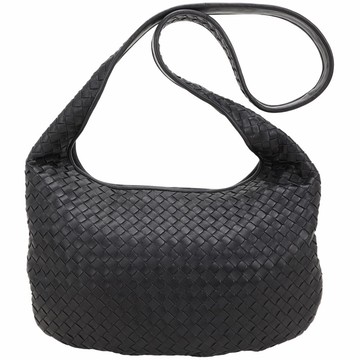 BOTTEGA VENETA 寶緹嘉 BV Veneto Hobo 小羊皮編織肩/斜背流浪包(黑色)