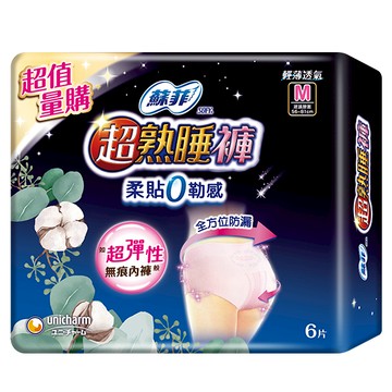 蘇菲超熟睡 內褲型衛生棉M號6片