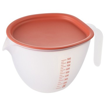 AKEBONO 曙產業 調理盆 日本製 附蓋 ch-2121 紅色 大號  1個