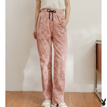 PLAYBOY - 超顯瘦雪花染喇叭褲 - 粉色/752-062-11-8