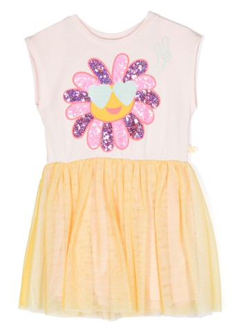 Billieblush - sun-print cotton dress - kids - Polyester/Viscose/Cotton - 12 - Pink