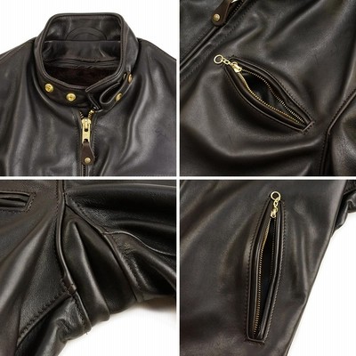 ショット SCHOTT 141 シングルライダース ブラウン BIG SIZE