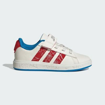 Adidas 愛迪達 Grand Court Spider-Man EL K [JS0778] 中童 休閒鞋 蜘蛛人 白