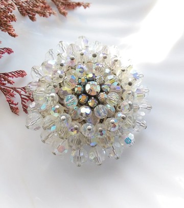 Vintage Jewelry  閃耀 大鑽花 別針  胸針