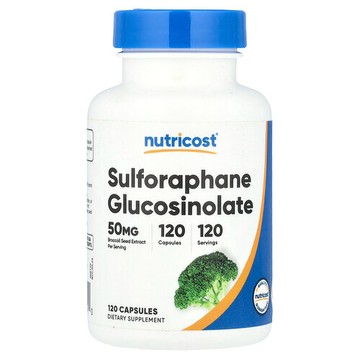 Nutricost, 蘿蔔硫素硫代葡萄糖苷，50 毫克，120 粒膠囊