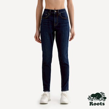 Roots女裝- 直筒牛仔褲-軍藍色
