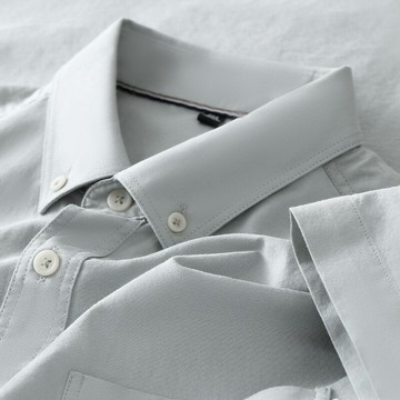 【新款熱賣】短袖襯衫男寬松休閑商務100%純棉男裝上衣帶口袋襯衣潮流