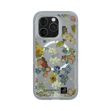 iPhone 16 Pro AirX 流變灰 - Van Gogh Museum - Vincent 的花朵-50週年紀念款 透明