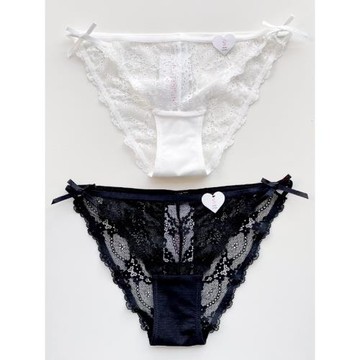 荔枝家6ixty8ight專柜正品68內衣兩側鏤空立體蝴蝶結可愛蕾絲內褲