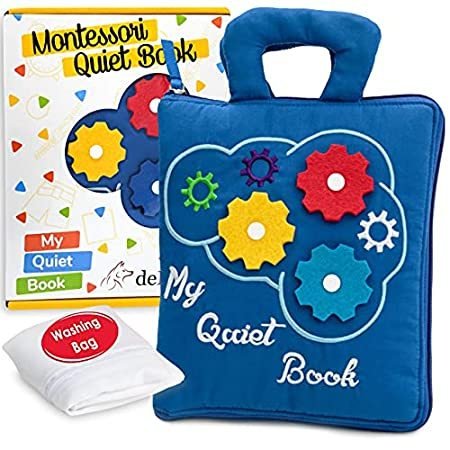 deMoca Busy Book for Toddlers 1-3, Toddler Travel Quiet Book Montessori  Toys for 1+ Year Old, Kids Plane and Car Activities for Learning, Felt