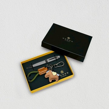 【CROSS】Bailey貝禮系列啞光灰原子筆禮盒-客製化刻字