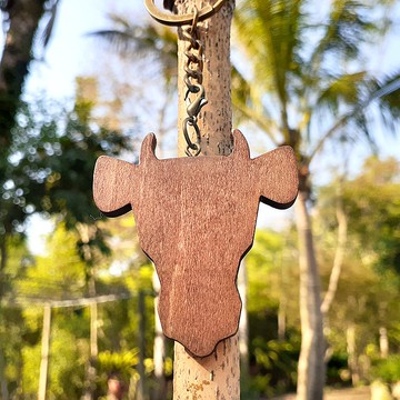 手工木作創意鑰匙圈  生肖_牛轉乾坤