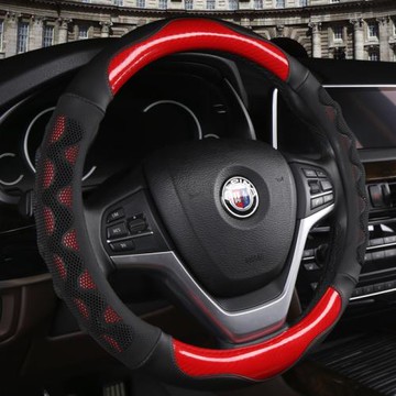 碳纖拼蜂巢立體膠質汽車方向盤套 透氣四季汽車把套 英朗威朗代發