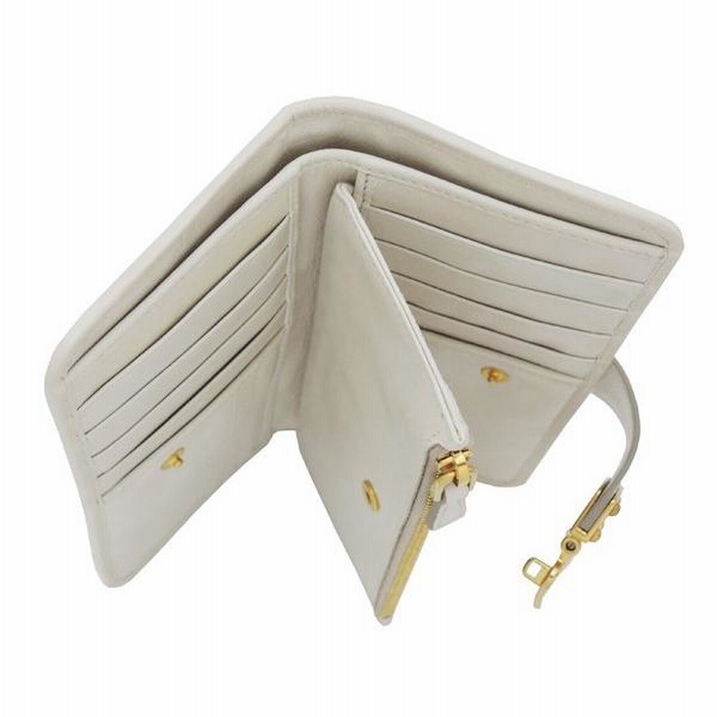 miu miu財布 ミュウミュウ マテラッセ 二つ折り長財布 オフホワイト miu miu財布 ミュウミュウ マテラッセ 二つ折り長財布 オフ
