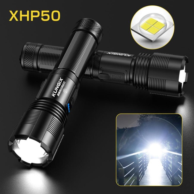 LED懐中電灯 LEDライト USB充電式 ハンディライト IPX6防水 小型 超高 