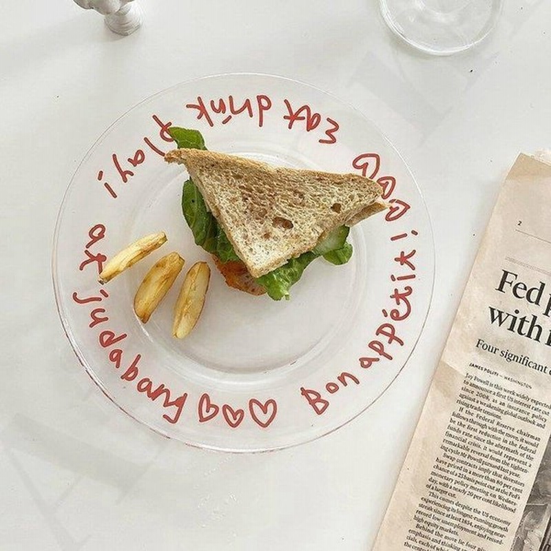 食器 キッチン雑貨 カトラリー お皿 プレート 食器皿 ラウンド クリアプレート ロゴ キュート デザートプレート メインプレート クリア 可愛い Airoom 通販 Lineポイント最大0 5 Get Lineショッピング