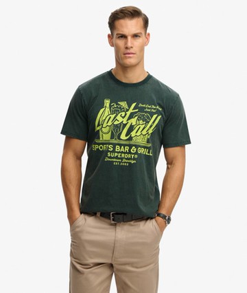 Superdry Men's Local Business Loose T-shirt Green Size: L