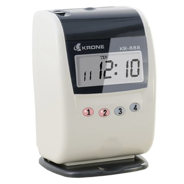 四欄位打卡鐘 KRONE KR-888 時尚單色打卡鐘