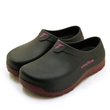 GOODYEAR 防潑濺雙密度多功能輕便防水廚師鞋 餐飲業工作鞋 榮耀V3系列 黑酒紅 52910 女