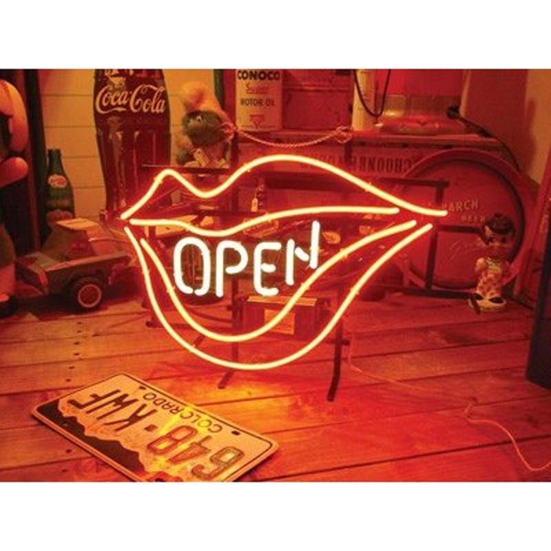 ネオンサイン オープン リップ OPEN LIP ネオン管 ネオンライト 店舗