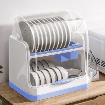 餐具收納架 盤子碗置物架餐具收納碗櫃瀝水碗架廚房碗架瀝水架碗碟收納盒帶蓋【xy1288】