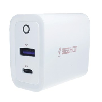 SEEHOT 嘻哈部落 雙口PD快速充電器，42.5W大功率，雙模雙協議，iPhone 15適用  白色  1個