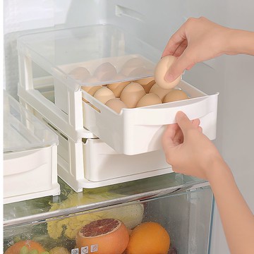 冰箱雞蛋收納盒廚房家用保鮮收納盒子抽拉式雞蛋盒餃子盒塑料多層