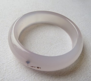 白色瑪瑙手鐲#0154 55.8mm