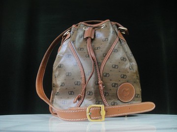 【老時光 OLD-TIME】早期二手古董包義大利製Mila Schön水桶包