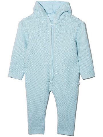 Stella McCartney Kids - Doggie knitted babygrow - kids - Cotton/Wool/Cotton - 9 mth - Blue