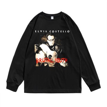歐美歌手Elvis Costello埃爾維斯 科斯特洛人物長袖T恤男女同款