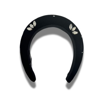 COMPLEX BIZ 優雅絲絨髮箍  經典黑 施華洛世奇 水晶