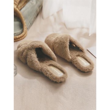 羊皮版~網紅爆款包頭半拖鞋女晨袍毛茸茸毛毛拖鞋女2024新款外穿