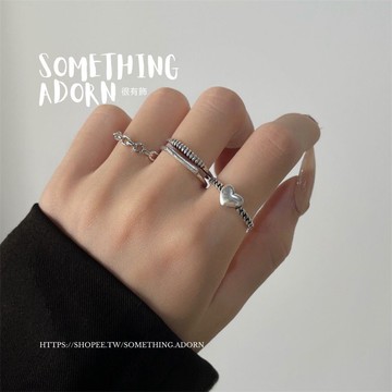 【SA｜很有飾】全現貨 正韓『復古做舊愛心套戒』食指戒 個性簡約 復古 戒指 簡約 經典 台灣現貨 東大門-R035
