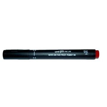【文具通】三菱pin200 0.3代針筆 紅 A1140110【領券滿額再折千8/31止】