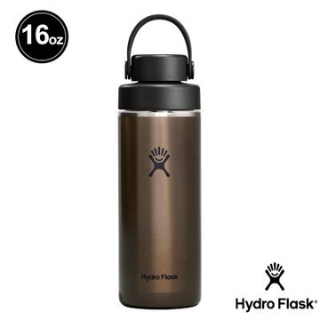 Hydro Flask 16oz/473ml 寬口 雙頭 輕量 真空 保溫瓶 曜石黑