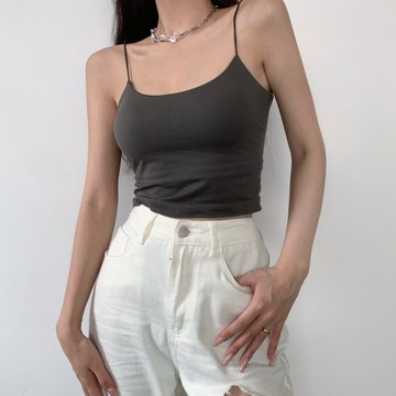 【1248】 性感歐美細肩帶背心 莫代爾 無鋼圈 小可愛背心 BraTop 小可愛 胸墊背心 內搭背心