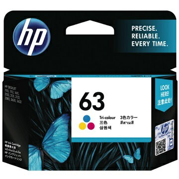 HP 63 原廠彩色墨水匣F6U61AA 適用DeskJet 2131/2132/3630/3632