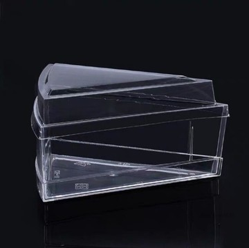 一次性硬塑料杯三角形木糠杯提拉米蘇杯8-9寸切件慕斯蛋糕杯50個