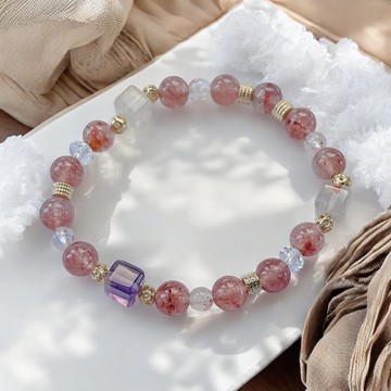 愛情滿分 業績上升 貴人自來/ 草莓晶 紫水晶