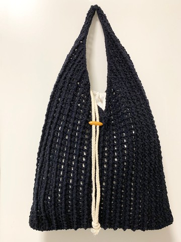 鈎織通花單肩袋