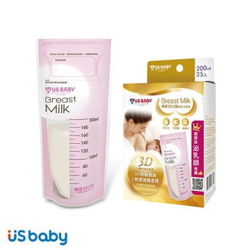 US baby 優生 3D立體母乳冷凍袋200ml/25入