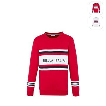 【FILA】中性 長袖圓領T恤-紅色 1TEZ-5701-RD