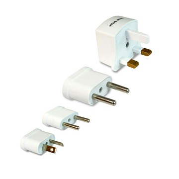 【聖岡科技Dr.AV】UTA-124全球通 旅遊插頭4件套 轉換組(萬國插頭100V~240V轉換插頭 無法轉換電壓)
