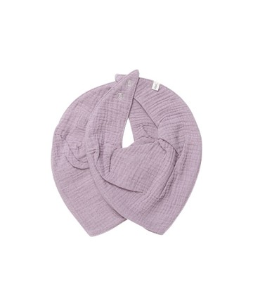 紗布圍兜2件組(薰衣草紫)