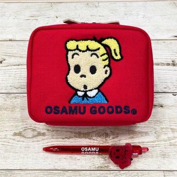 日本新款原田治刺繡化妝包可愛女孩包中收納包卡通休閑帆布小方包