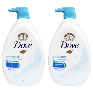 Dove 多芬 滋養柔膚沐浴乳 溫和去角質配方  1L  2瓶