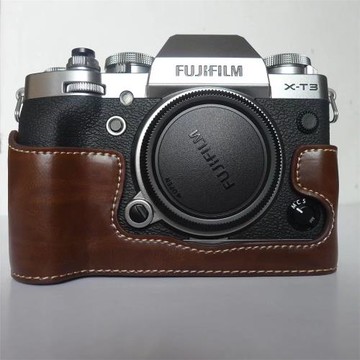 適用Fujifilm/富士X-T3相機包 xt2半套底座復古皮套手柄XT3保護套