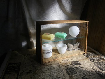 【老時光 OLD-TIME】早期台灣製斜面展示陳列櫃#3