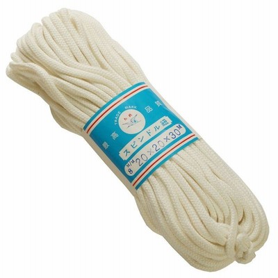 NBK スピンドル紐 白 30m巻 φ約7.5~8.5mm (20x20)